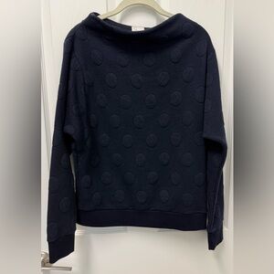 Women’s Anthropologie Navy Sweater with Textured Design
